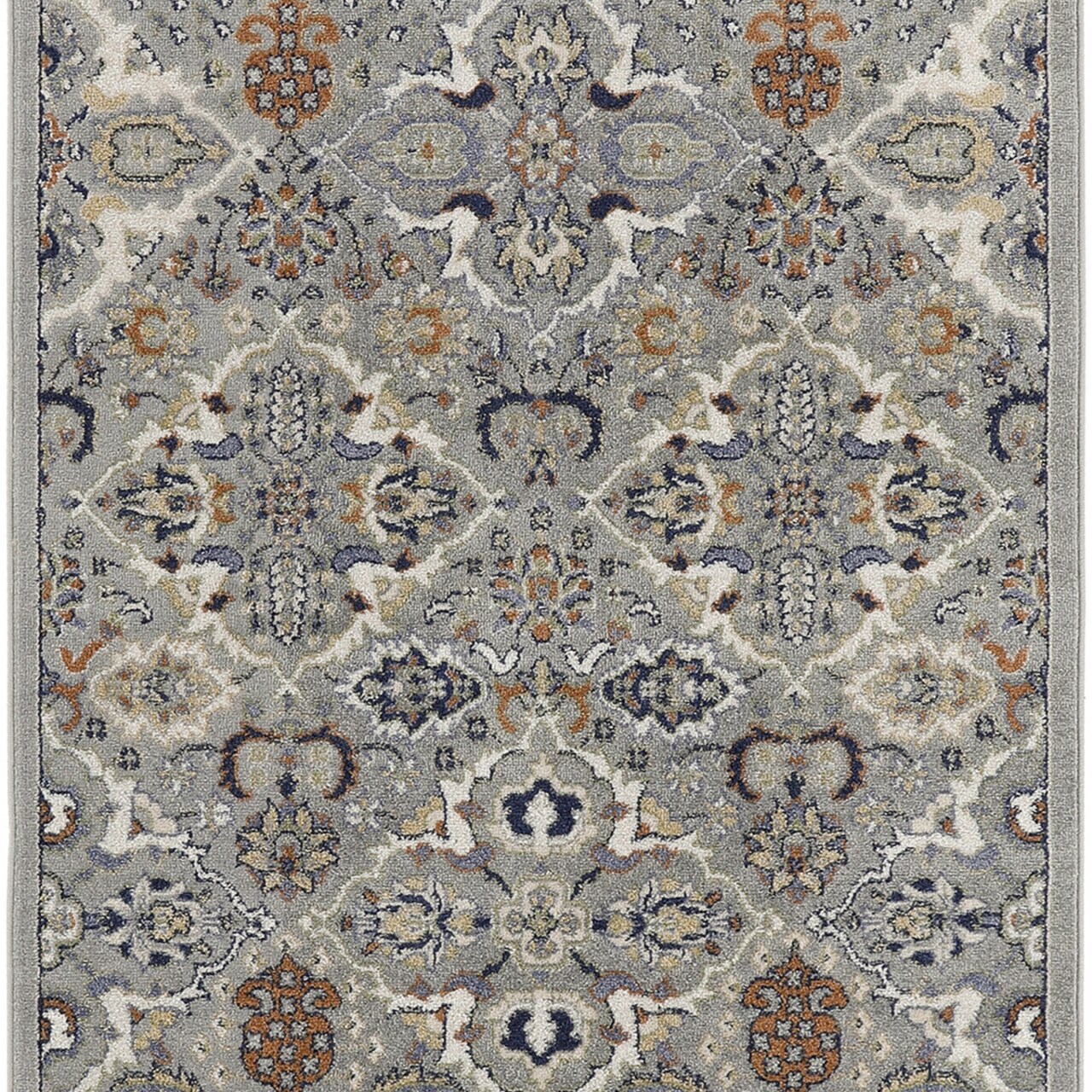 Edge Collections - 5' X 7' - Gray - Floral Power Loom Area Rug for Home Warmth - 1 Piece